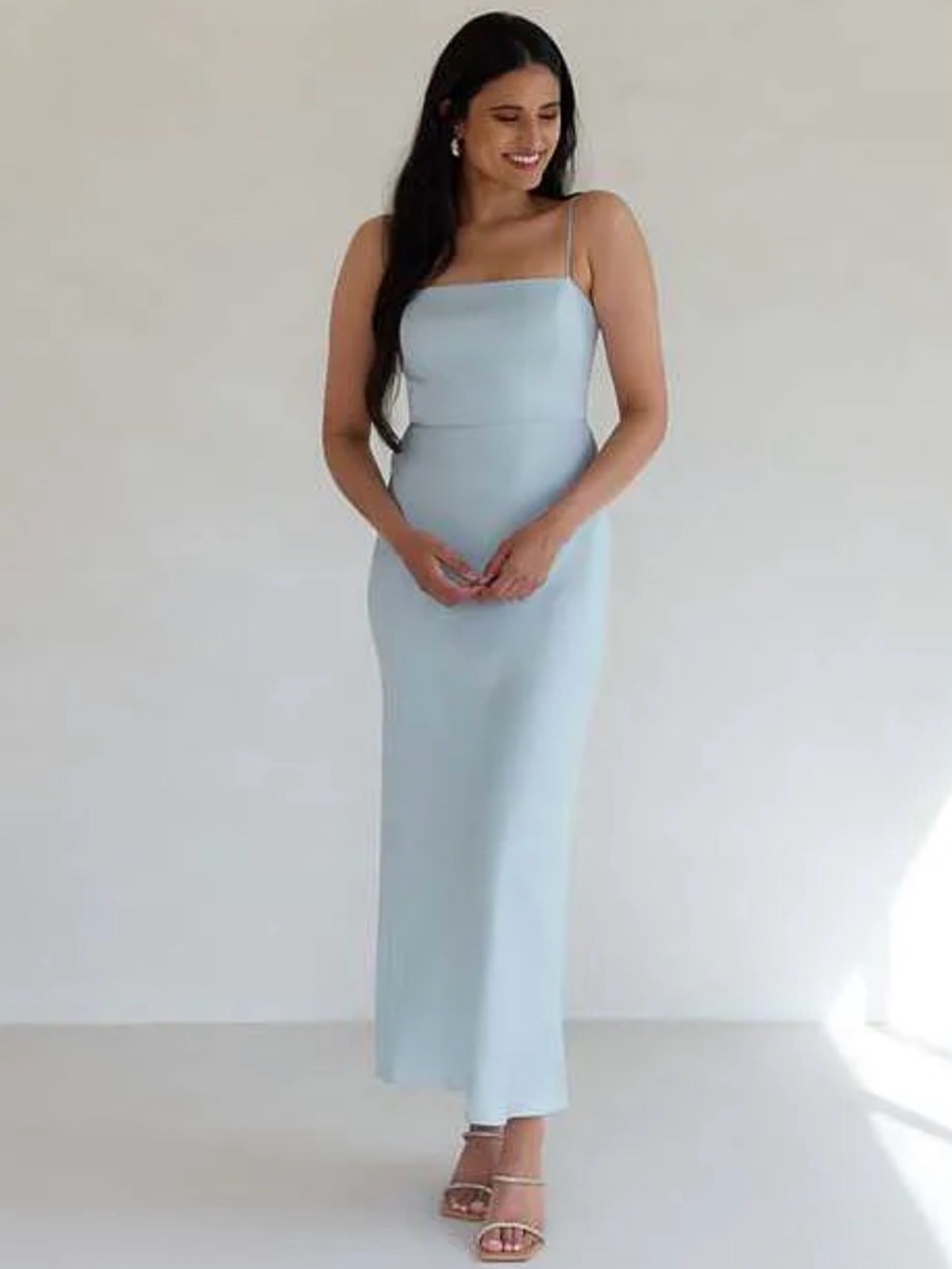 Park & Fifth Maxine Dress with Lola Scarf in Powder Blue